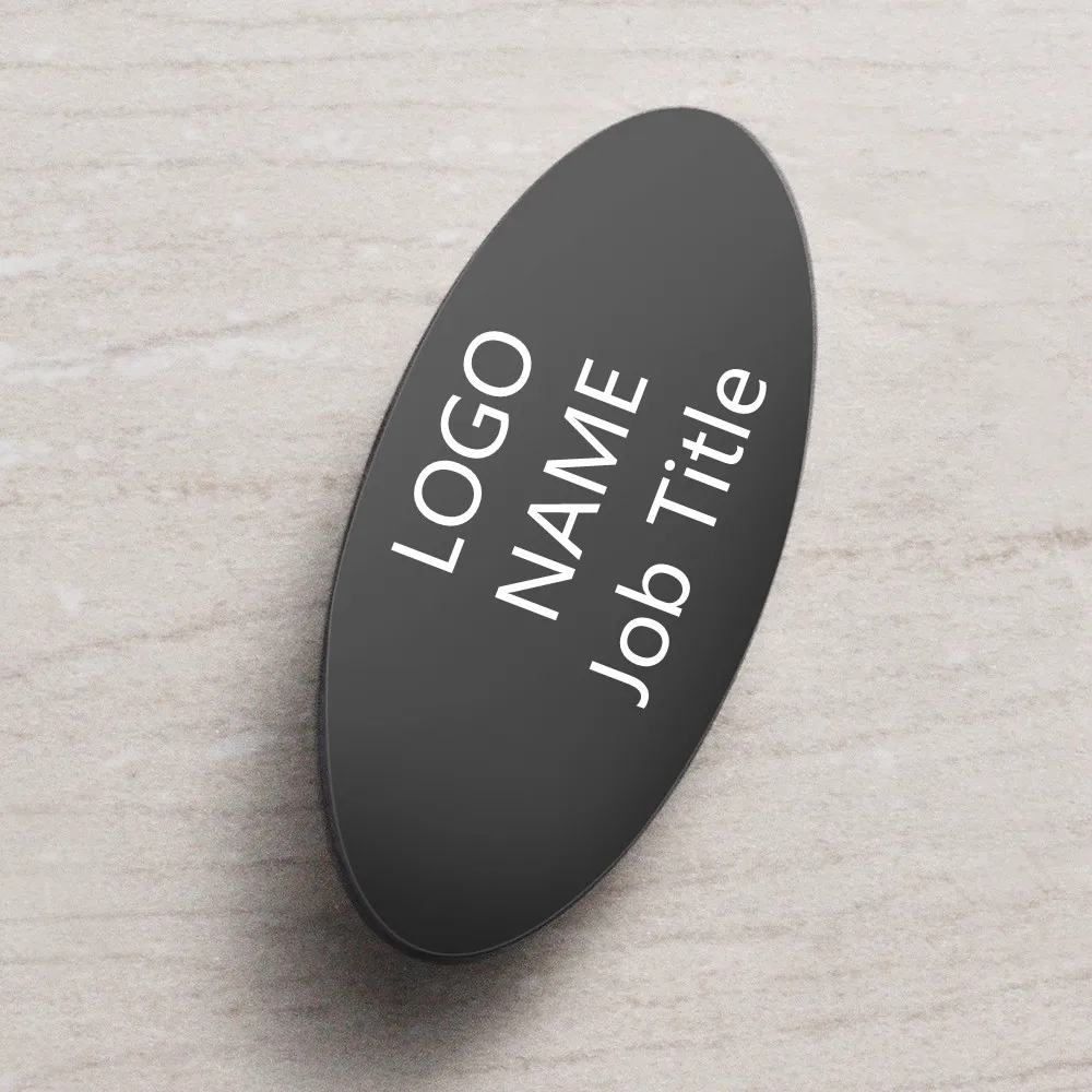 

Custom Logo Photo Name Brooch Pin Personalized Stainless Steel Office Display Card Optional Fonts Symbols Badge Chest Standard
