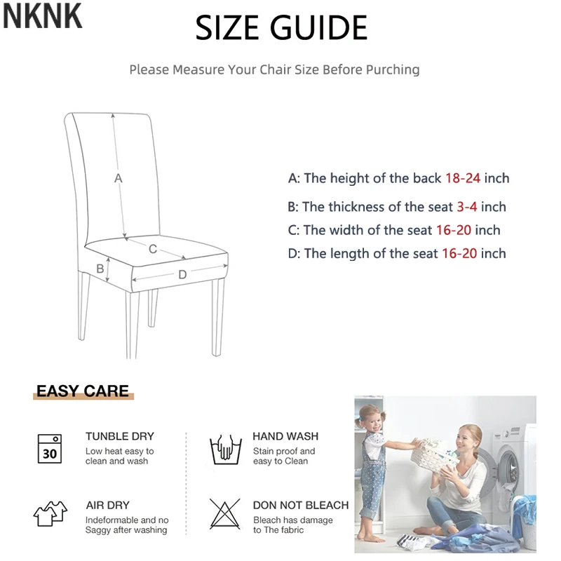 

Flannelette Elastic Stretch Dining Chair Cover Removable Slipcover Protector Anti-Dust Furniture Decor For Wedding Banquet Party