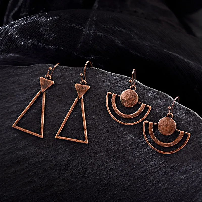 2019 классические женские Геометрические бронзовые серьги Jhumka винтажные