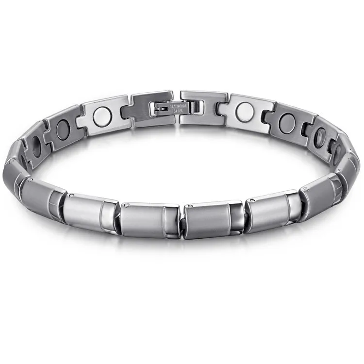 all magnetic Vinterly здоровья магнитный браслет для женщин Серебряный цвет ювелирные изделия из Германия дружба цепи нержавеющая сталь браслеты - Окраска металла: all magnetic