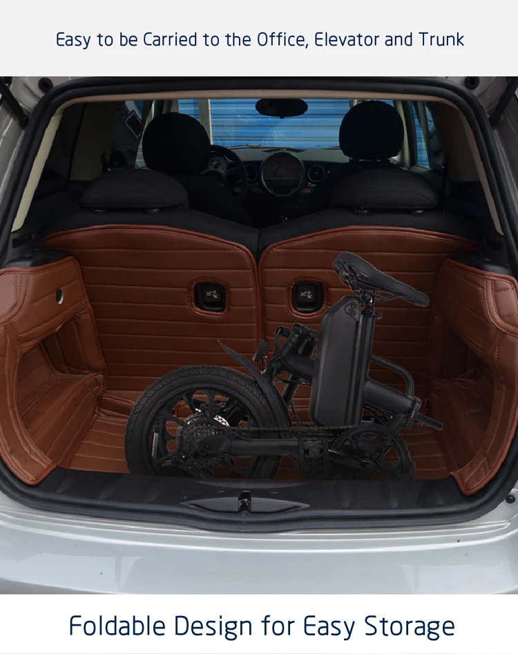 Алюминиевый сплав 16 дюймов электрический велосипед 36V250W13AH батарея 6 скоростей складной мини Ai велосипед