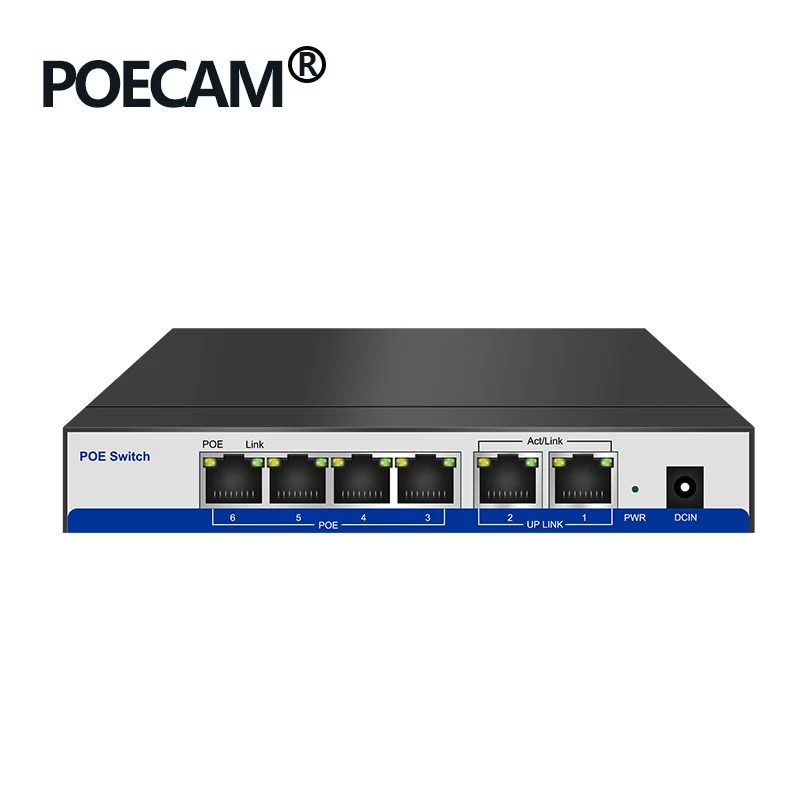 CCTV active 4 Порты 10/100 м коммутатор питания через Ethernet Мощность Over для PoE IP Камера