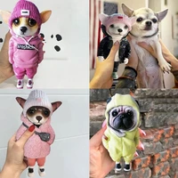 handmade doll resin standing puppy figure chihuahua sharpei dog cute fashionable animal clay doll home decoration ornaments