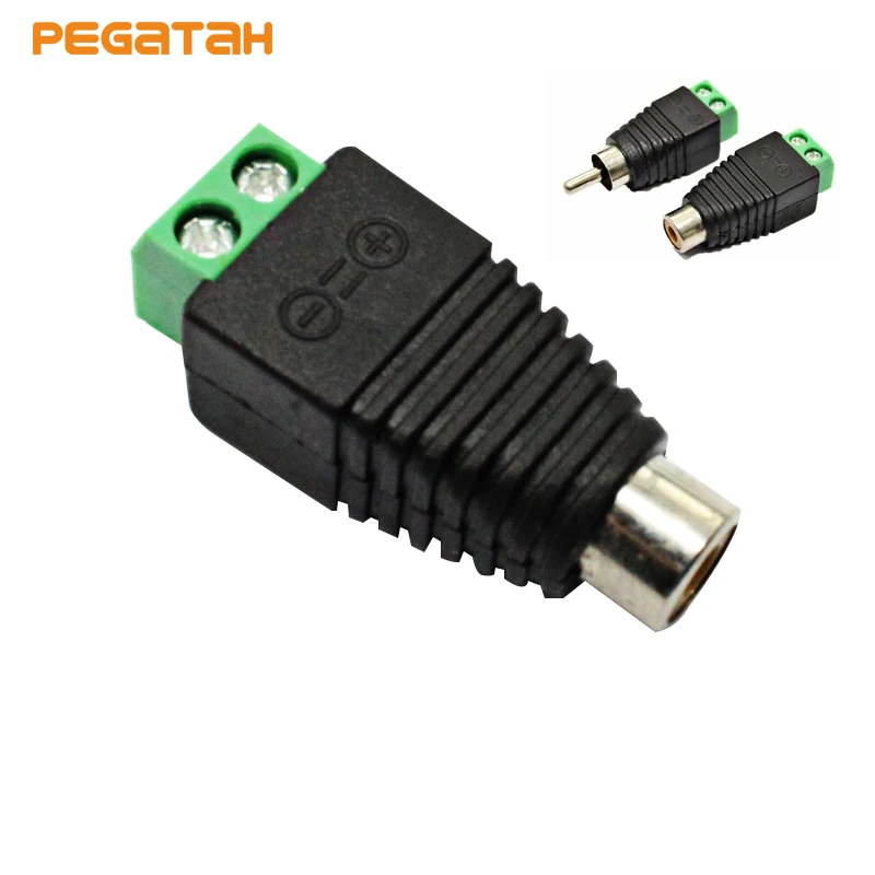 Розетка с разъемом RCA для аудио к клеммной колодке кабеля cctv и cat5 cat6 5 шт.|Коробки