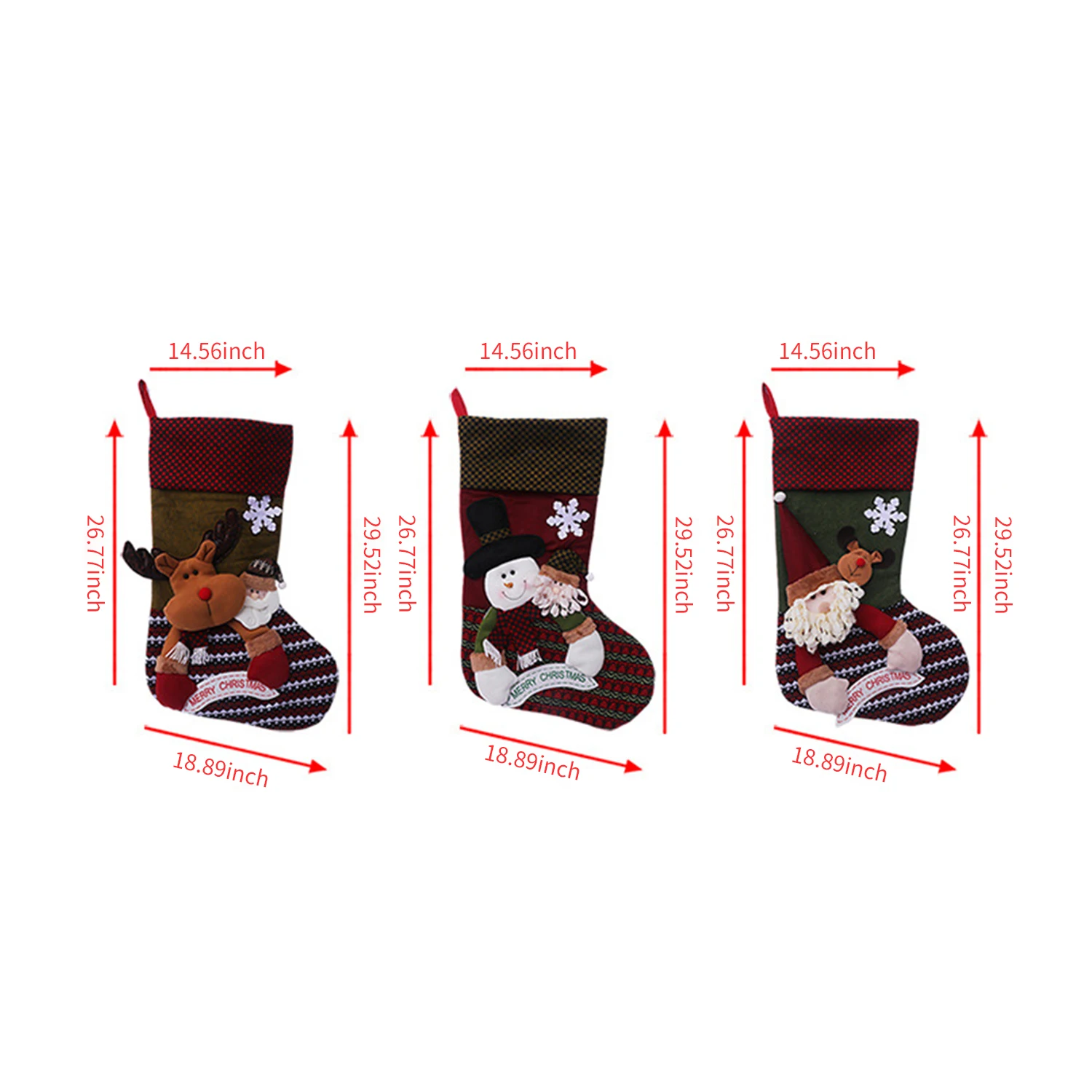 

Snowman Santa Claus Elk Christmas Candy Bag Christmas Sock Gift Candy Bags Christmas Decoration For Home Party Festival