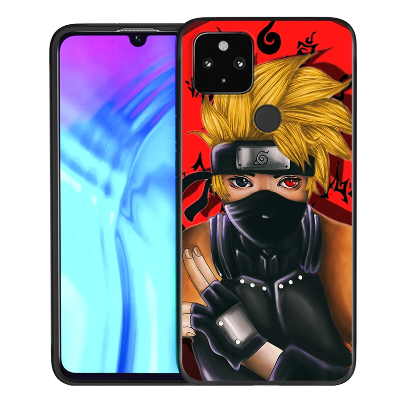 

Fashion Cartoon Kids Shockproof Cover for Google Pixel 5 4 4a XL 5G Black TPU Soft Phone Case