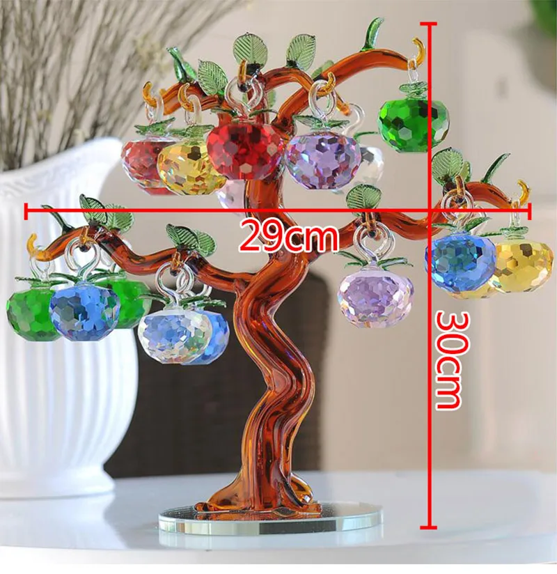 Украшения для яблони из хрустального стекла 18 шт. подвесные яблоки домашний