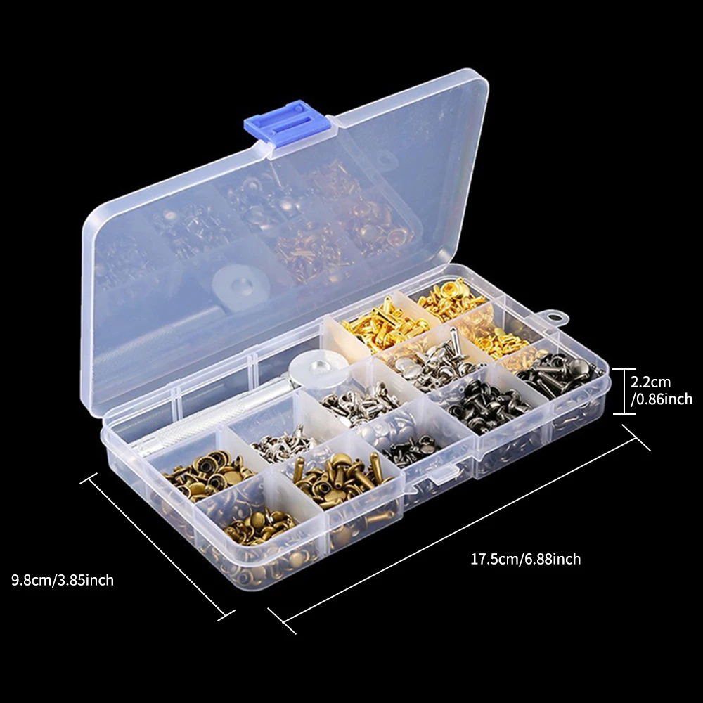 Лучшие 360 комплектов заклепок для кожи заклепки с двойной крышкой трубчатые