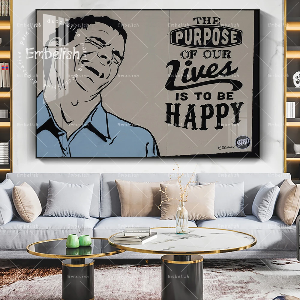 

1 Pieces Famous Graffiti Artworks For Living Room The Suppose Of Our Live Street Wall Picture Home Decor Canvas Painting Bedroom