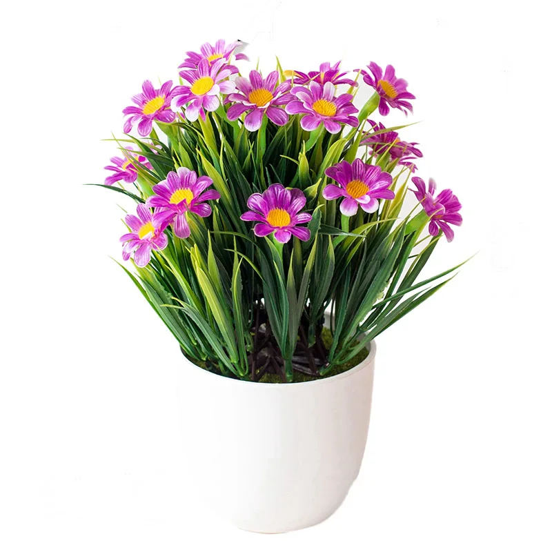 Искусственные цветы бонсай с хризантемой Пластиковый искусственный цветок