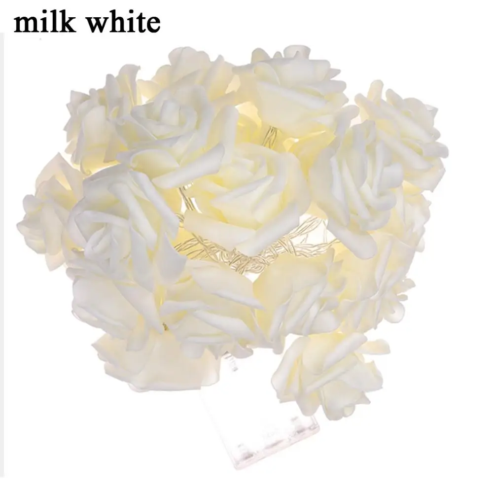 Battery Operated LED Rose Flower Christmas Holiday String Lights For Valentine Wedding Decoration 10/20 Lamp | Освещение
