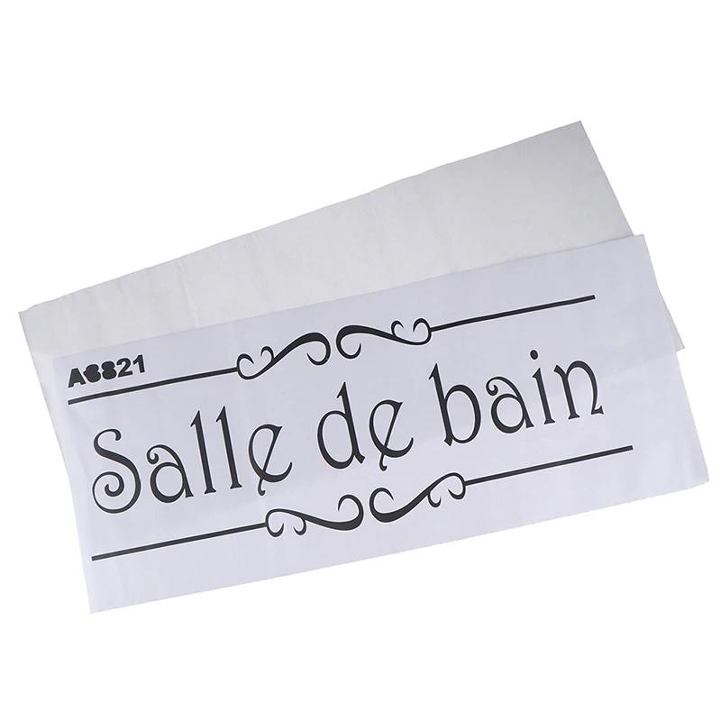 Porte Salle De Bain Et Toilettes Настенная Наклейка французский виниловый настенный стикер
