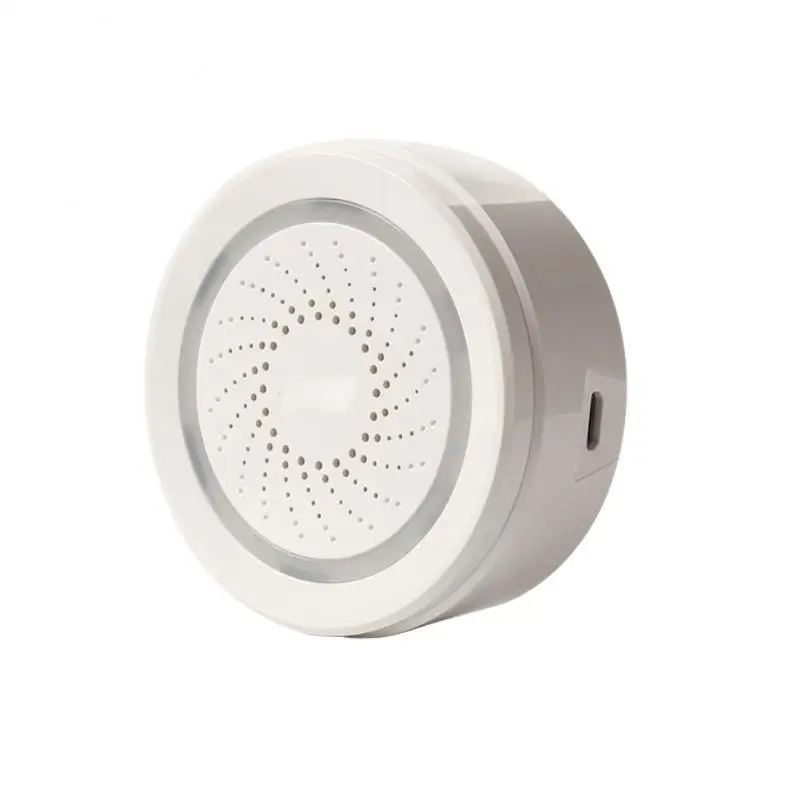 

Tuya WiFi Smart Siren Alarm With Temperature And Humidity Sensor 120DB Sound Light Home Security Alarm Works SmartLife APP
