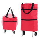 Новая складная сумка для покупок, сумка-Тележка для покупок продуктов на колесах, сумка для покупок овощей, органайзер для покупок, Портативная сумка