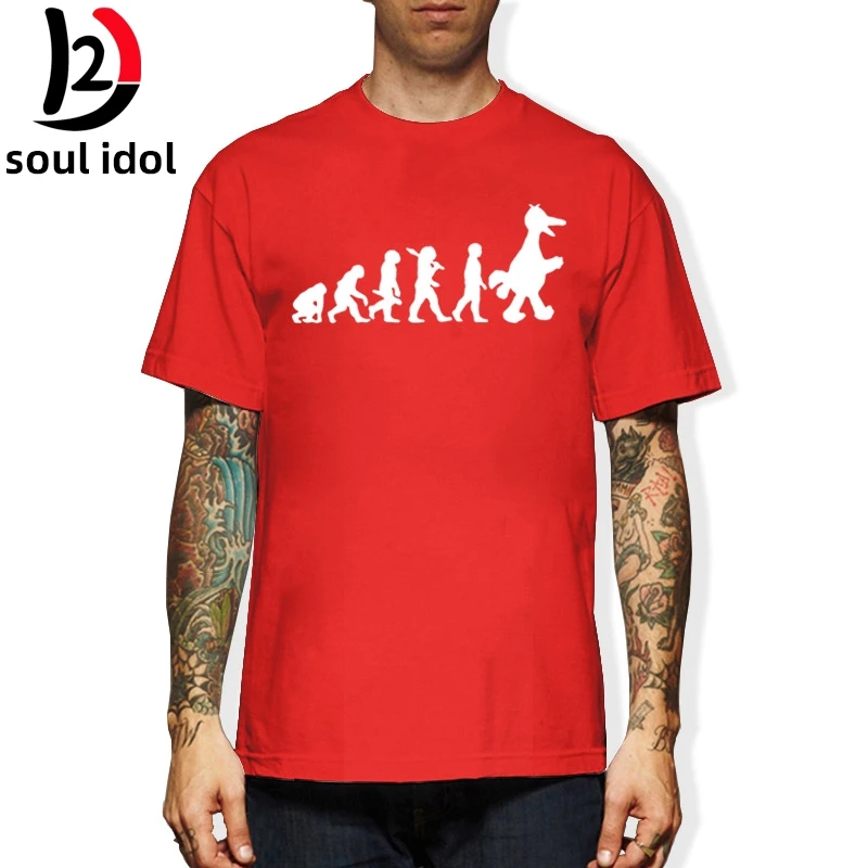 D2 Топы летом прохладно забавная Для мужчин футболка птица Эволюция s Графический