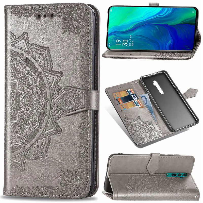 Кожаный чехол книжка для OPPO F11 Pro A9 A5 2020 A52 Reno 3 2 Z K1 A1K A7 F9 F15 Realme X2 5 6 X50 C2 роскошный