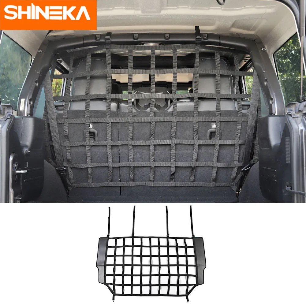 SHINEKA интерьерные молдинги для Jeep Wrangler JK JL 2007- Pet разделительная сетка забор Автомобильный багажник грузовая защитная сетка для Jeep Wrangler JK JL 2007- аксессуары