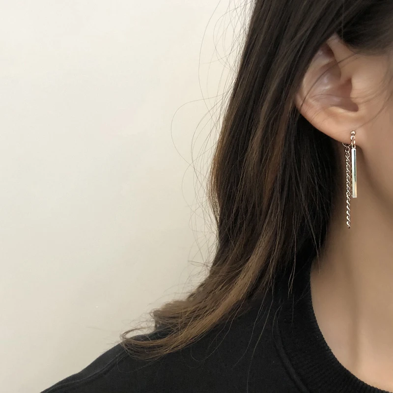 

2021 Trendy Women's Long Earrings Korean Earrings Fashion Jewelry Bohemian Gothic Accessories Ladies Luxury Accessories kolczyki