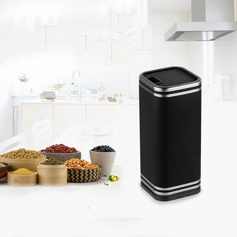 8 дюймов черная подставка для ножей большой емкости из нержавеющей стали