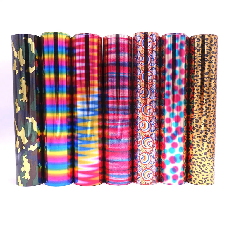 Термотрансферная виниловая Лазерная камуфляжная леопардовая стеклянная