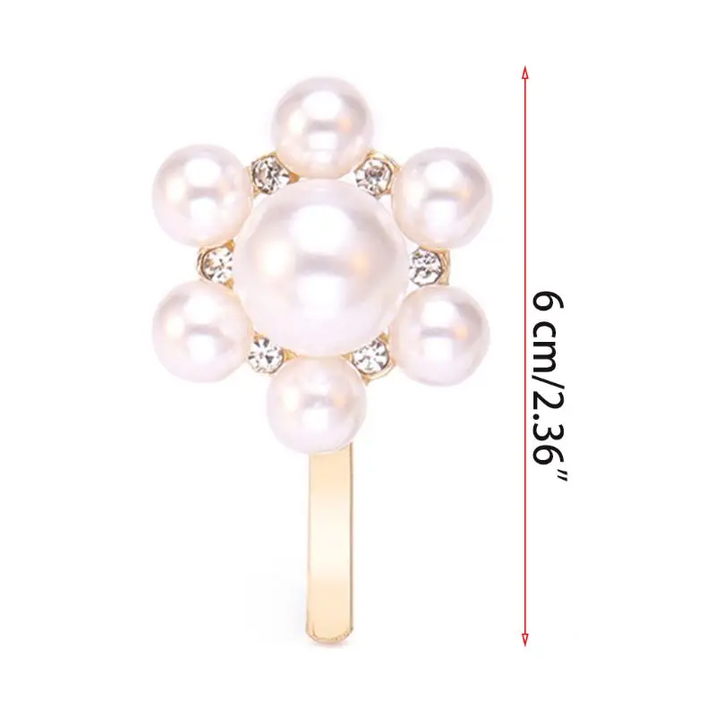 Женская металлическая заколка для волос в форме сердца имитация жемчуга хвоста |