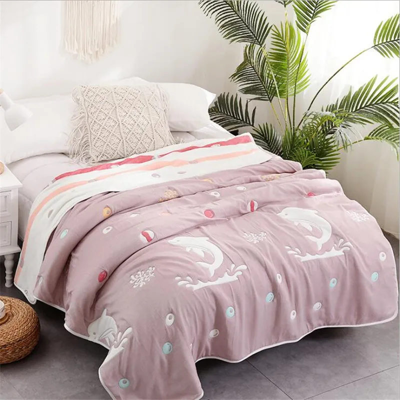 10 слоев большой Размеры супер толстый Muslin Детские Asult одеяло 150x200 см для