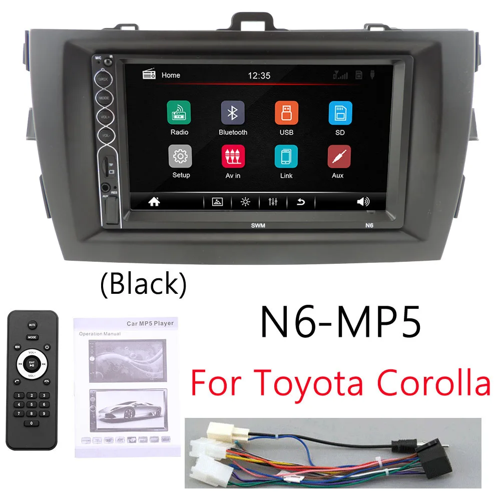Автомобильный Радио Android 8,1 мультимедийный плеер для Toyota Corolla E140/150 2006 2007 2008 2009 2010 2011 2012 2013 wifi gps навигация