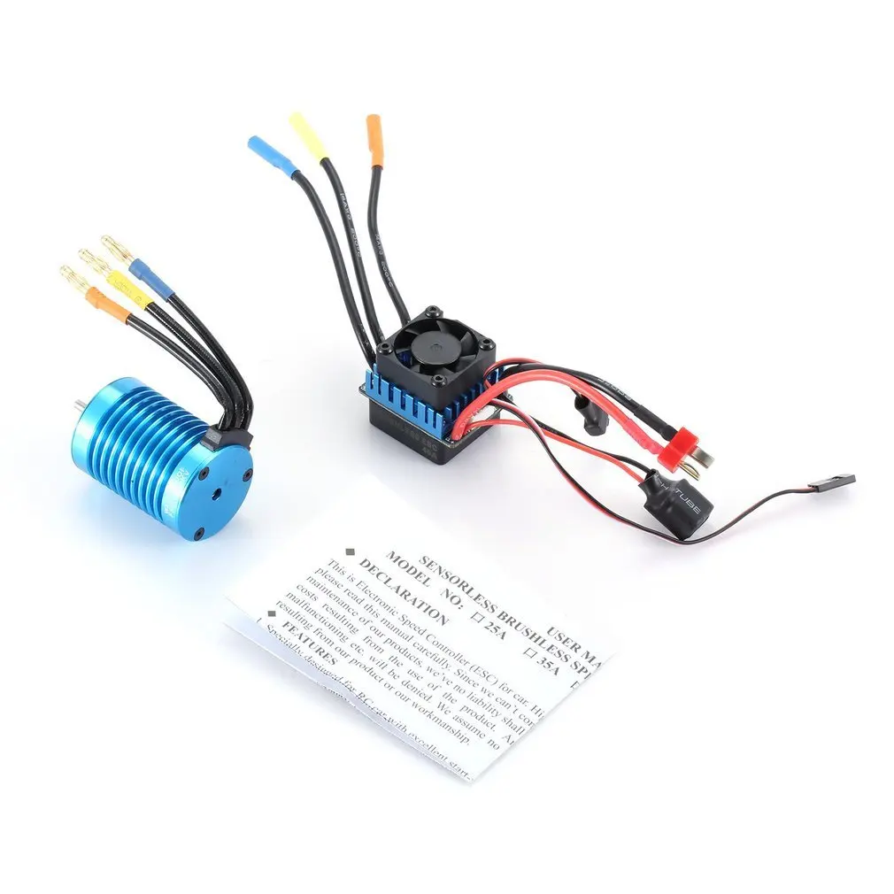 

Бессенсорный бесщеточный двигатель SURPASS HOBBY F540 4370KV с 45A ESC, электрический регулятор скорости, комбинированный комплект для 1/10 RC Car Truck