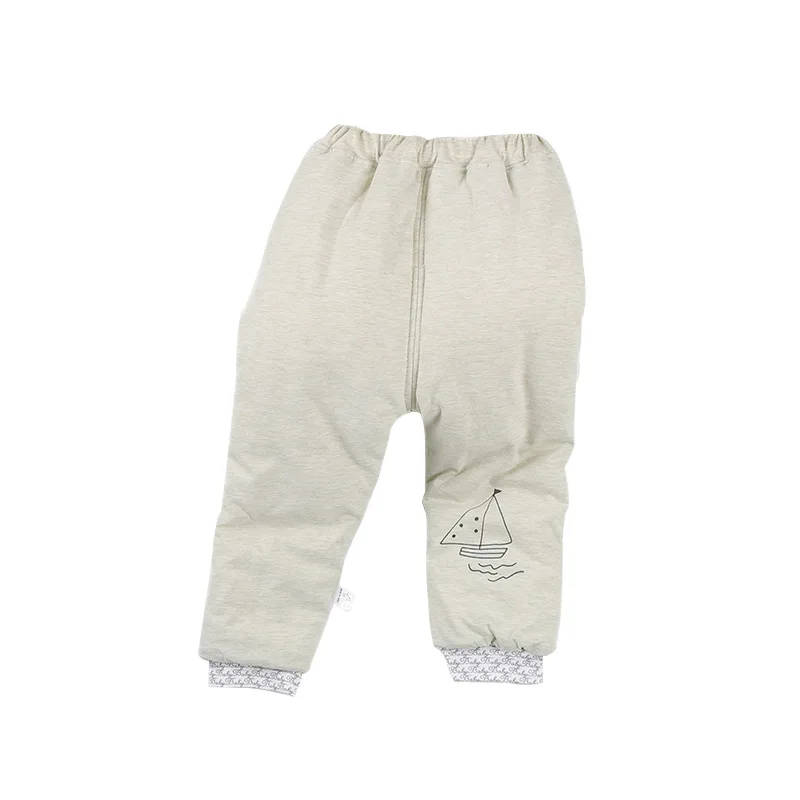 

Infant Quilted Warm Cotton Pants baby 3-12M Children Flat Waist Pants