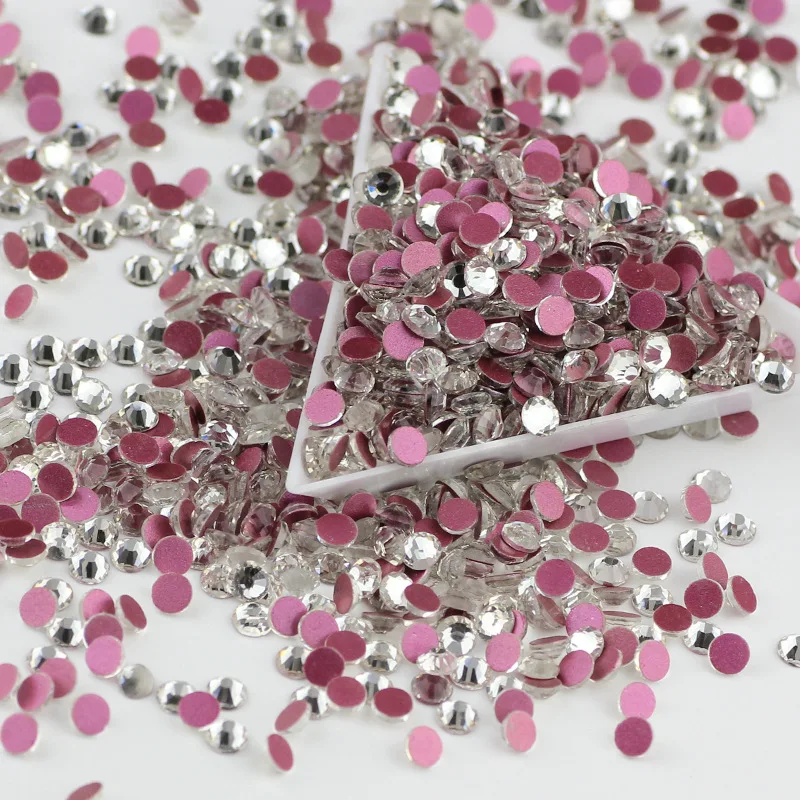 Белый Стразы AB красная нижняя поверхность нетермальный ремонт стразы стекло