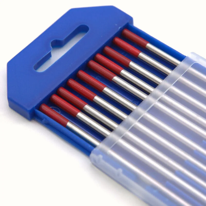 

10PCS WT20 TIG Welding Thoriated Zirconiated Tungsten Electrode Rods High Conductivity For Welding Of Carbon Steel Titanium