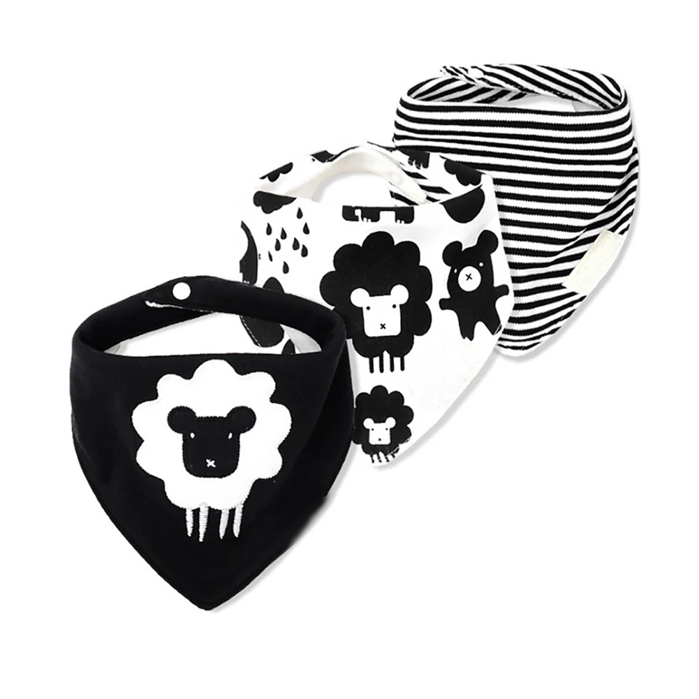 

3 Pieces/Batch Of Newborn Baby Triangle Towel Saliva Towel Handkerchief Bib Organic Cotton Bib Super Soft Bib Baby Feeding New