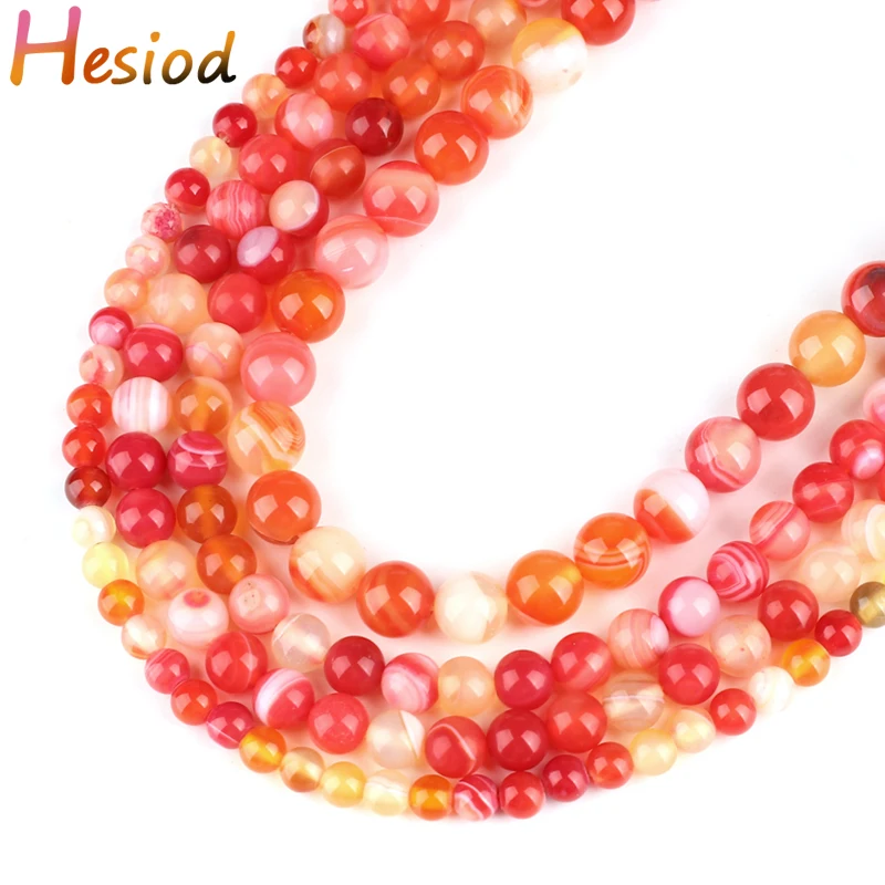 

Hesiod Factory Price Agates Beads Natural Stone Beads For Jewelry Making Round Spacer Beads DIY Bracelet Necklace Accessories