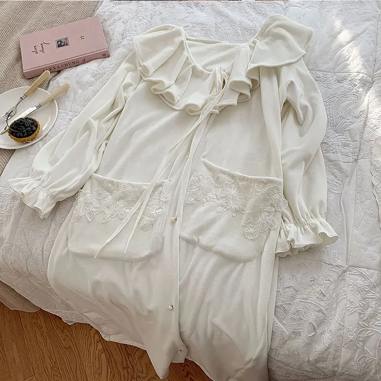 Ночная рубашка женская зимняя фланелевая принцесса леди пижамы ночная сорочка