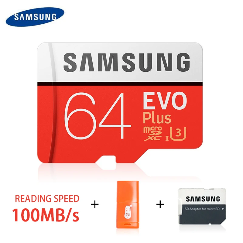 SAMSUNG Memory Card MicroSD 32GB 64GB 128GB 256GB 512GB U3 SDHC SDXC Grade EVO+ Class 10 C10 UHS TF SD Cards Trans Flash Microsd