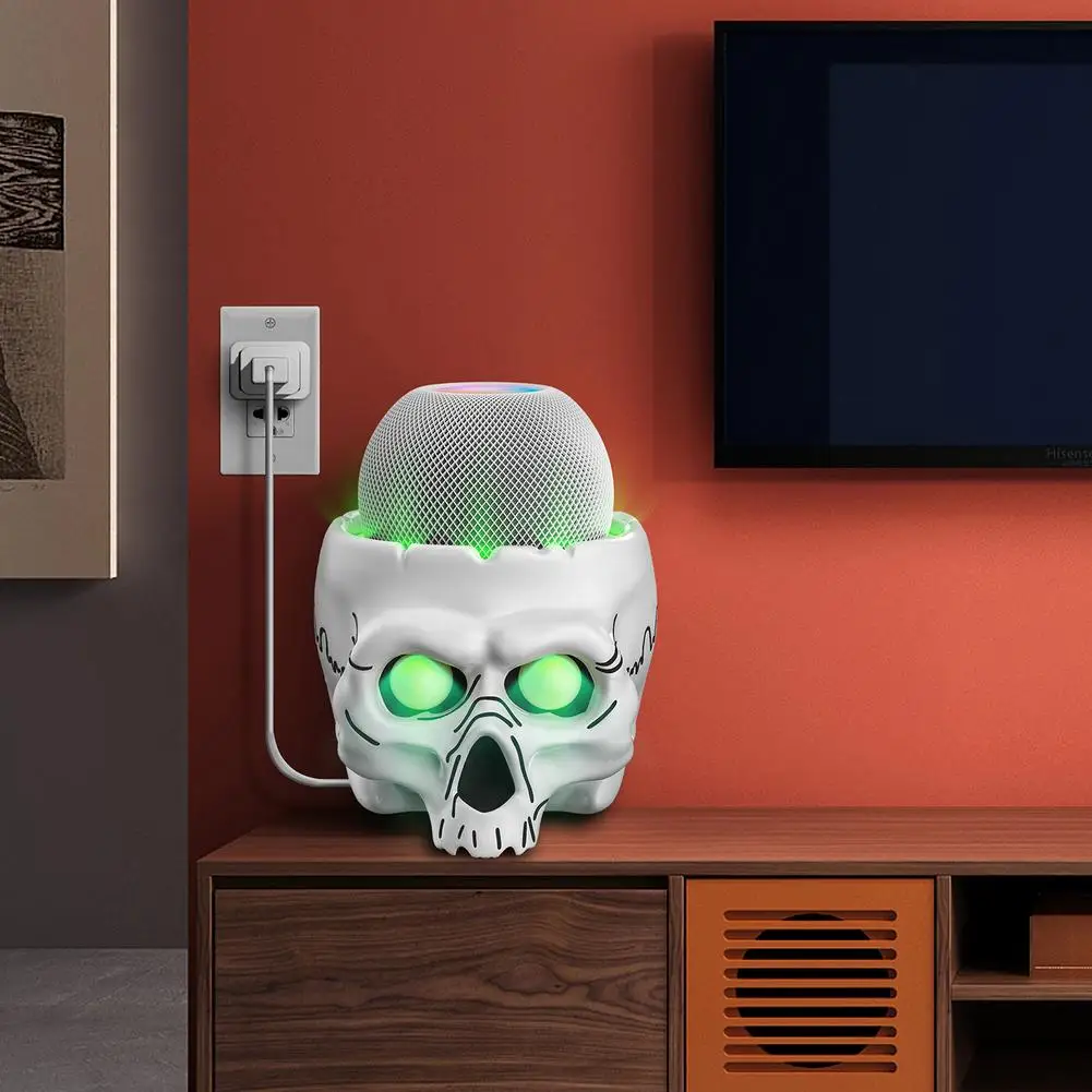 

Подставка-Статуэтка со скелетом для Google Home, миниатюрный аудио голосовой помощник для спальни, ванной, кухни, кабинета, держатель для аудио