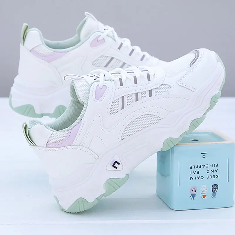 

Sooneeya New Cheaper Sneakers Women Mesh Vulcanize Shoes Thick Bottom Dad Shoes Woman Flats Outdoor Damping Casual Footwear
