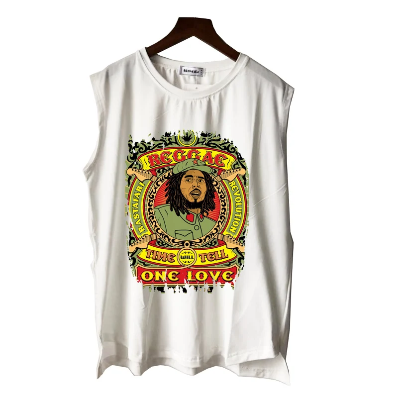 Мужская футболка с принтом rasta reggae rock star модная повседневная круглым вырезом и
