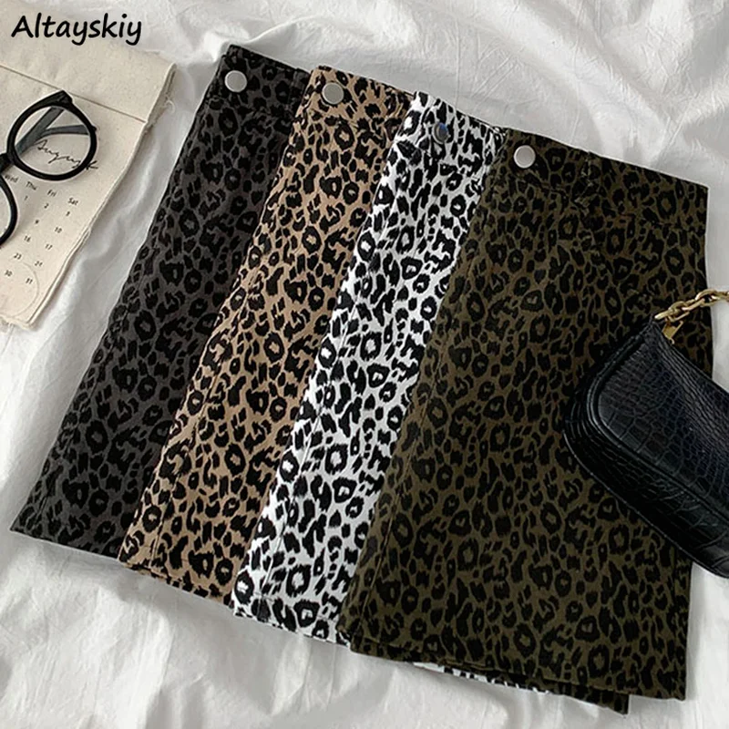 

Skirts Women Sexy Leopard Party Club Summer Temperament Lady Bodycon Ins Chic All-match Mini BF Classic Mujer Design High Waist