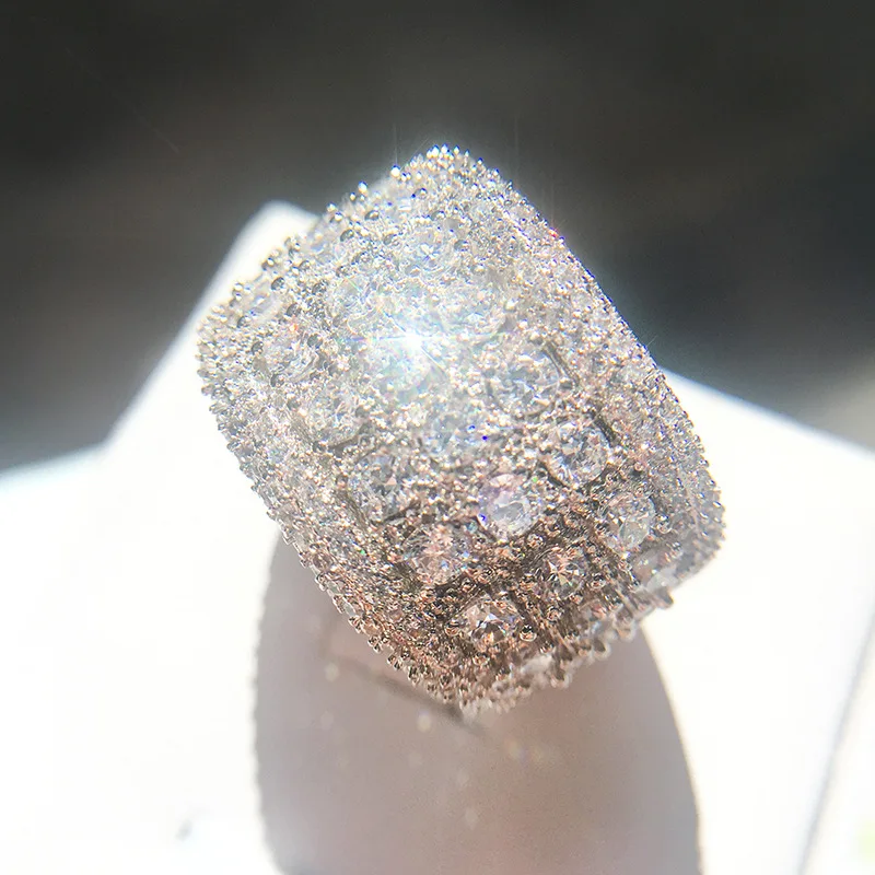 

Hot Selling Luxury Eight Hearts and Eight Arrows Zircon Ring Fashion European and American Style Ring Wholesale