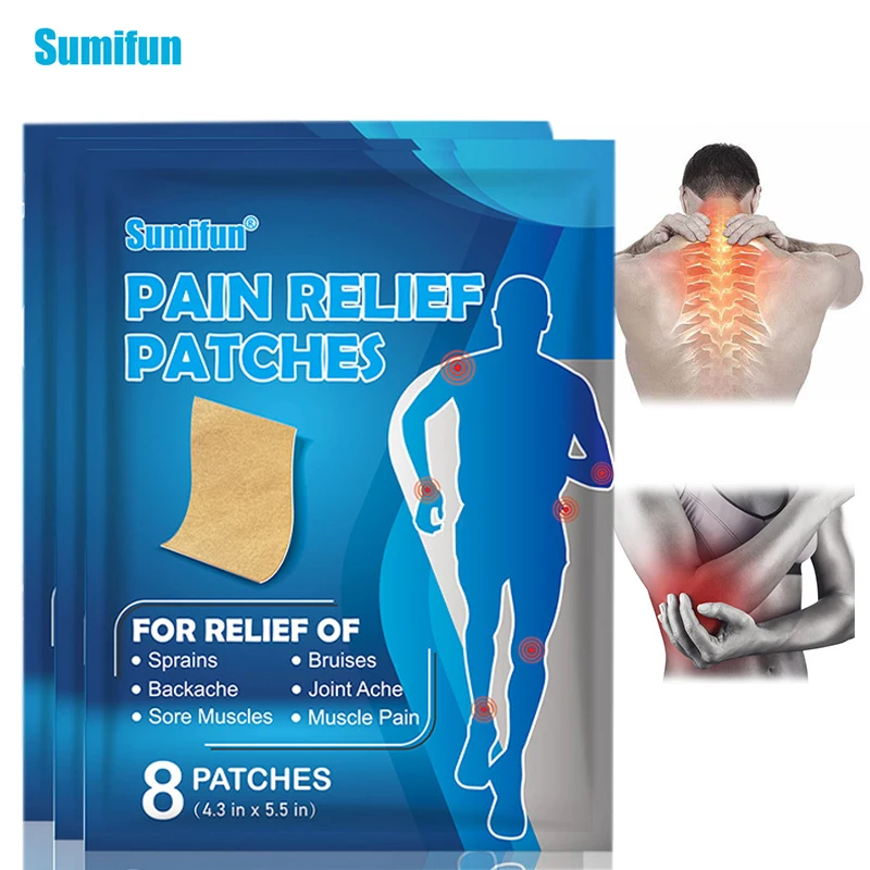 

8Pcs/bag Sumifun Pain Patch Chinese Plaster Breathable Knee Joint Pain Relief Health Care Lumbar Spine Herbal Medical Plaster