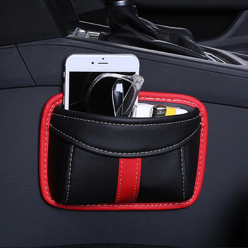 

Multifunctional Car BagCar Storage Box Storage Bag Mobile Phone Sticky Bag for Hyundai Tucson 2016 2017 ix35 i30 Solaris Accent