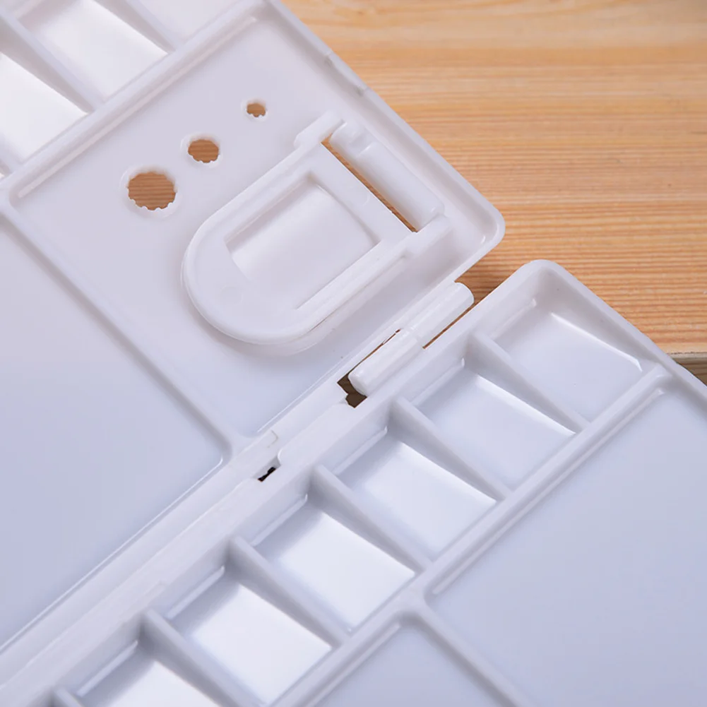 

Art Supplies Watercolor Large Drawing Tools 25 Grids PP White Palette Flip Folding Tray Paint Box