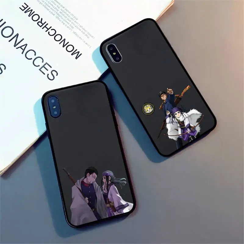 

Golden Kamuyjapanese anime Phone Case for iPhone 7 8 11 12 Pro X XS Max XR Samsung A S 10 20 50 Plus pro mobile bags Anime Capa