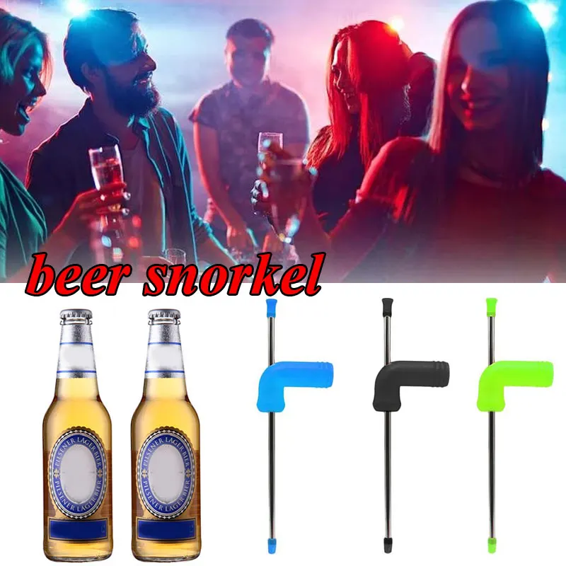 

1PC Beer Snorkel Straw Festivals Party Dispenser Snorkel Drinking Beer Bar Tools For College Parties Birthdays Beer Snorkel