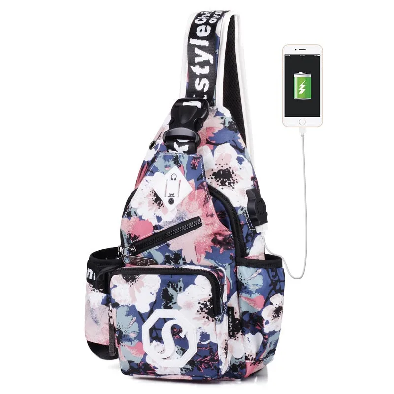 Водостойкая многофункциональная нагрудная сумка через плечо из ткани Оксфорд