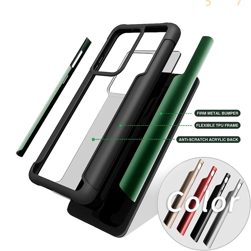 Чехол для телефона Samsung Galaxy S20 S10 Note 10 9 Plus Lite металлический противоударный