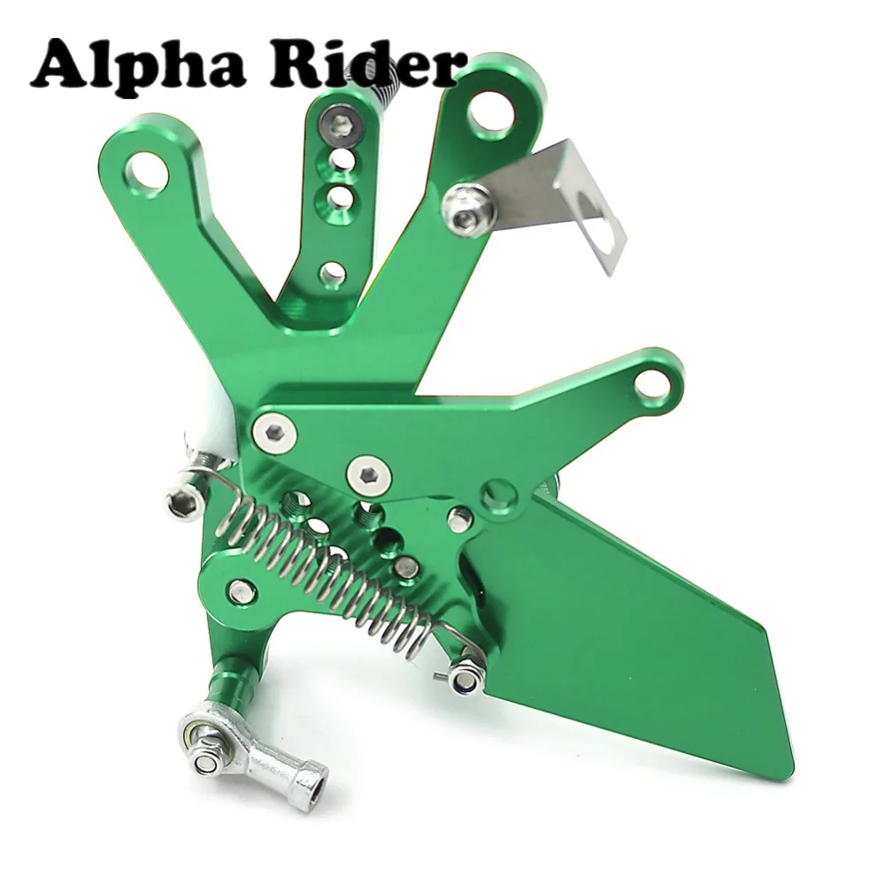 18 19 для мотоцикла Kawasaki Ninja 400 CNC Заготовка регулируемая задняя часть ног подножки