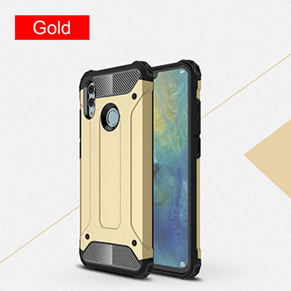 Gold Роскошный противоударный армированный чехол для huawei Honor 20 Pro 10 9 Lite полный защитный чехол для Honor 10i 8X бампер для телефона чехол s Shell чехол на для хуавей хонор 20 PRO 10 9 LITE 10I 8X - Цвет: Gold