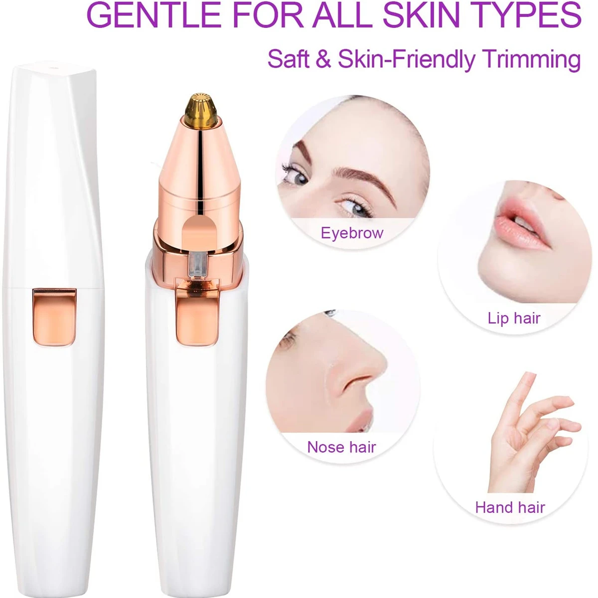 

Электрический безболезненный триммер для бровей мини USB Перезаряжаемые бровей Эпилятор 2 In1 губная помада бритва электрическая бритва для л...